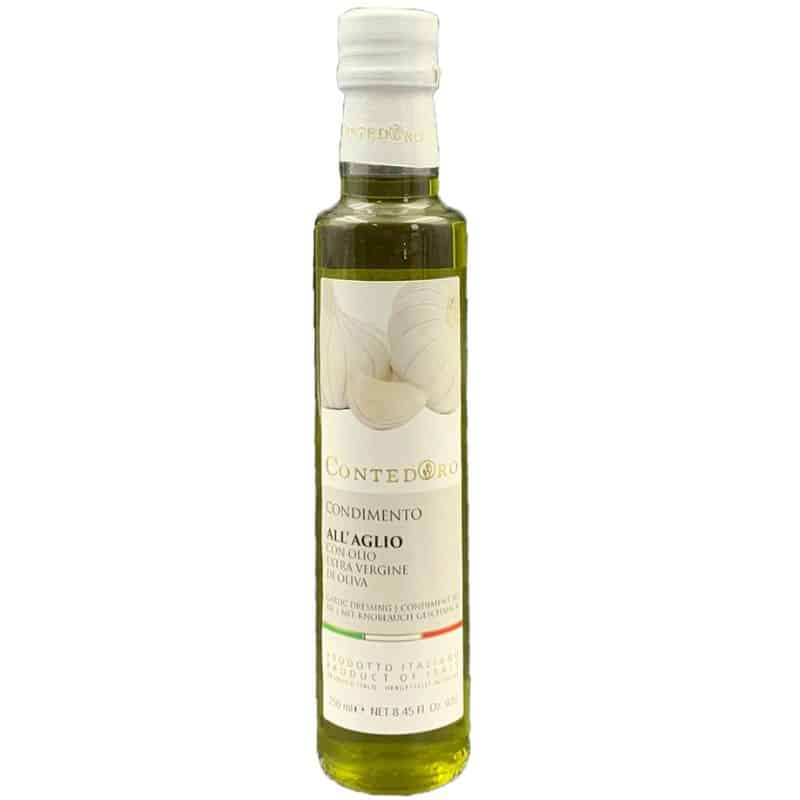 Extra virgin olive oil with garlic