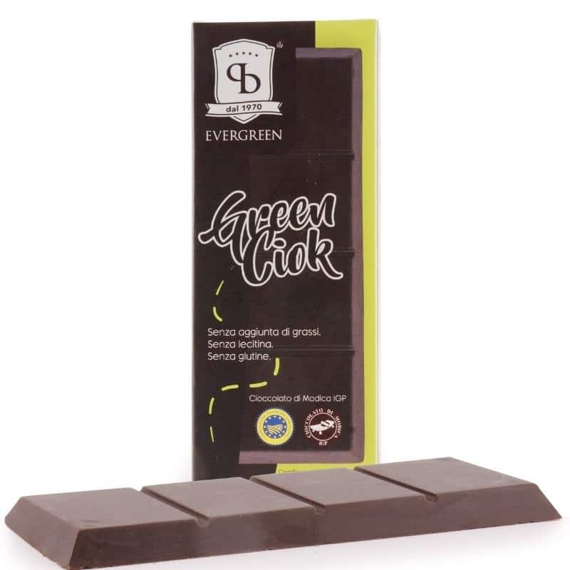 Modica-Schokolade mit grünen Pistazien aus Bronte DOP