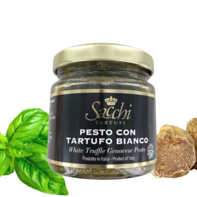 Basilikum-Pesto Genovese mit weißem Trüffel